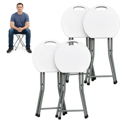 Zdjęcie produktu dla Zestaw 4 składanych stołków VIKING 32×44 cm – stołki cateringowe, kuchnia, taras, balkon