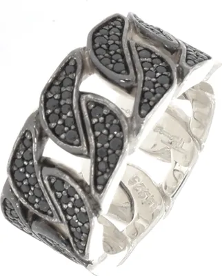 Produktbild von TR1932-051-11-54 Ring Kettendesign mit schwarzen Zirkonia TR1932-051-11 Thomas Sabo