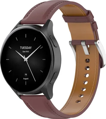 Image de Pour Xiaomi Watch S3 de haute qualité de conception en cuir bracelet de montre bracelet de remplacement brun foncé