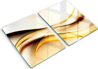 Produktbild von Glasschneideplatte - Herdabdeckplatte - 2x40x52 cm -Schneidebrett - Spritzschutz - Abstraktionsrauchlinien