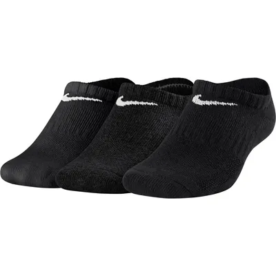 Produktbild von Nike Youth Kids Everyday Cushioned No Show SX6843 Sneakersocken 3 Paar - Farbe: Schwarz - Größe: 38-42