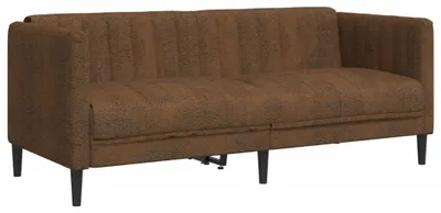 Zdjęcie produktu dla VidaXL 372612, Brązowy, 2 siedz., Pianka, Sztuczna skóra, Poli drewno, Drewno, 1760 mm, 765 mm