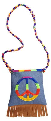 Produktbild von Kostümzubehör Hippie Flower-Power Tasche 86cm
