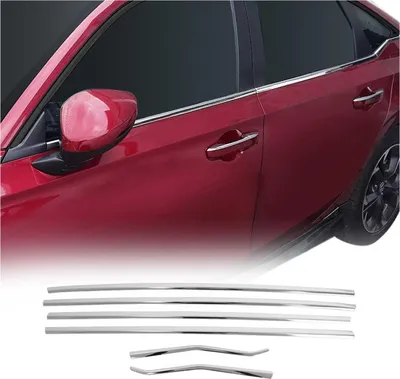Zdjęcie produktu dla Listwy okienne do Hondy Civic notchback 2021-2025 stal nierdzewna 6szt