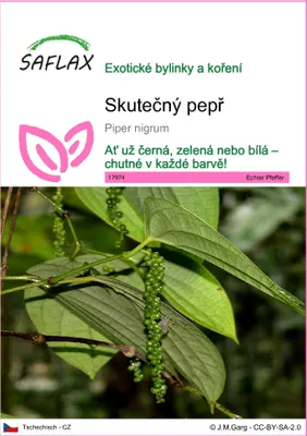 Obrázek produktu pro SAFLAX - skutečný pepř - Piper nigrum - 20 Semena