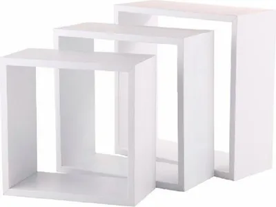 Zdjęcie produktu dla Zestaw trzech dekoracyjnych półek ściennych CUBE L e