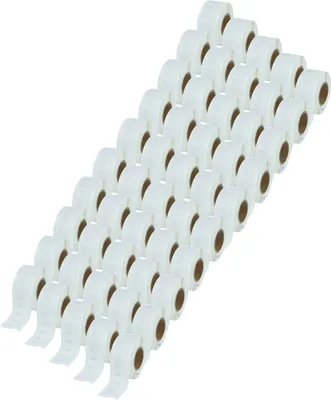 Produktbild von vhbw 50x Rolle 12mm x 50mm (220 Etiketten) kompatibel mit Dymo LabelWriter LW450 Drucker Weiß