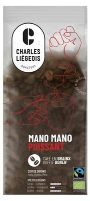Obrázok produktu pre Kávové zrná Charles Liégeois Mano Mano Puissant, 250 g