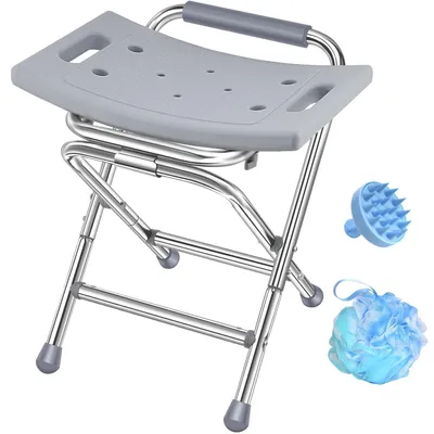 Immagine prodotto di Sedia da doccia pieghevole, portata 180 kg, ideale per vasca da bagno e doccia