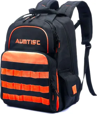 Obrázok produktu pre Nástrojová taška s 42 priehradkami, rozmer 28x22x40 cm, vyrobená z 600D PVC polyesteru, určená pre stavebníctvo a priemysel