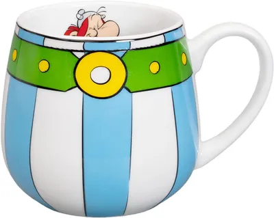 Produktbild von tea4chill Könitz Teetasse Kuschelbecher Obelix - The Men`s belt. Tee- oder Kaffeetasse 400ml, Porzellan