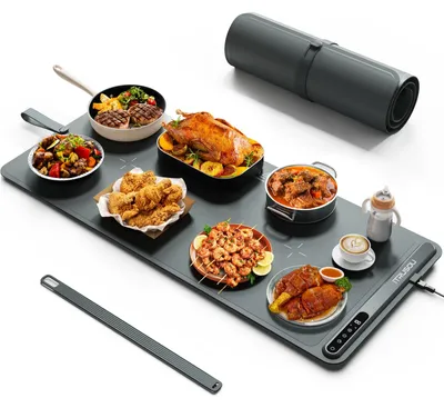 Warmhoudmat 90x40 cm, 7 Temp., 500 W, 99h Timer, oprolbaar