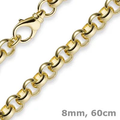 8mm-Erbskette-750-Gelbgold-60cm