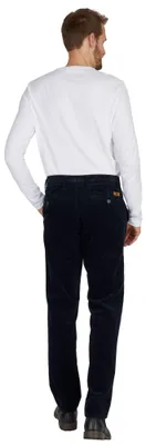 Produktbild von Club of Comfort - Herren Flat Front-Hose High Stretch Feincord, Garvey (8200), Größe:26, Farbe:Dunkelblau (42)