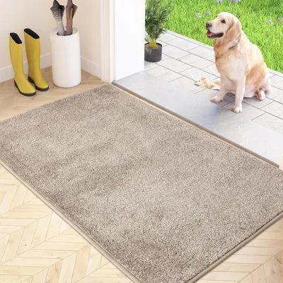 Produktbild von Schmutzfangmatte Innen 80 x 120 cm Beige rutschfest maschinenwaschbar