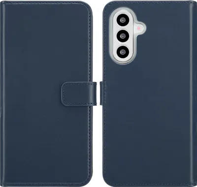Image de Selencia Bibliothèque en cuir véritable pour le Samsung Galaxy A26 - Bleu