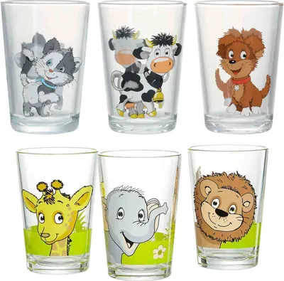 Produktbild von Ritzenhoff & Breker Hof- und Dschungeltiere Kinderbecher Set 6-teilig
