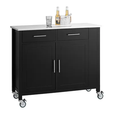 Immagine prodotto di Carrello da cucina - Carrello portavivande - Carrello portaoggetti - Carrello per servizio - Carrello con piano di lavoro in acciaio inossidabile