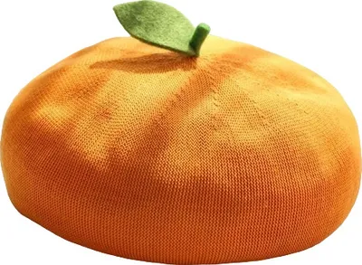 Zdjęcie produktu dla Baretka FR-23298 - Pomarańczowa | Modny Beret KP23298