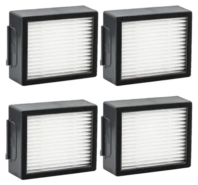 Four identical vacuum cleaner filters are arranged in a 2x2 grid on a white background.