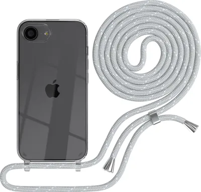 Produktbild von EAZY CASE Handykette mit Hülle für Apple iPhone 17e Backcover Handykette, zum Umhängen in Hellgrau