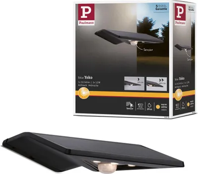 Produktbild von Paulmann Solar LED Hausnummernleuchte Yoko Dämmerungsgesteuerter Bewegungsmelder (IR)