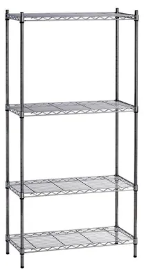 Obrázek produktu pro Bartscher Gastro regál 4150 | Výška x Šířka x Hloubka: 152 x 75 x 31 cm | Maximální zatížení police: 37,5 kg | Police s mřížkou | Kov, chromovaný