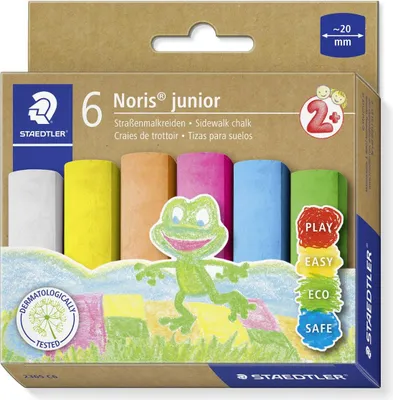 Immagine prodotto di STAEDTLER 2365 C6 Noris Junior Jumbo - Gesso lavabile per pavimenti (6 pezzi), vari colori