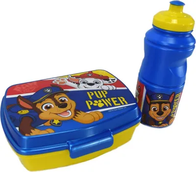 Produktbild von Pausen-Set 2tlg. Paw Patrol Brotdose und Trinkflasche Marshall & Chase
