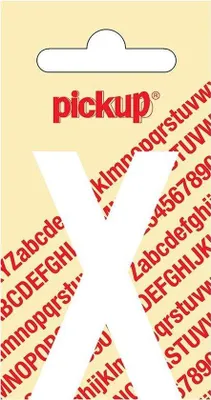 Productafbeelding van Plakletter Nobel Sticker witte letter X Pickup