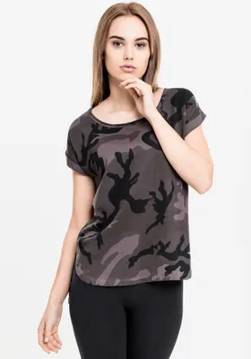 Produktbild von Urban Classics Kurzarm-T-Shirt für Frauen Imkeat Grauschwarz 4XL