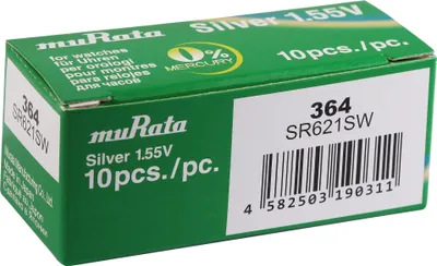 Produktbild von MURATA Knopfzellen, 0% Quecksilber , VE 10 Stk - 315-399