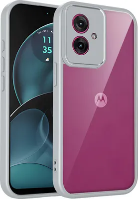 Obrázek produktu pro Pouzdro pro Motorola Moto G54/G54 Power/G64 průhledný zadní kryt s TPU rámečkem, odolné proti nárazům Šedá