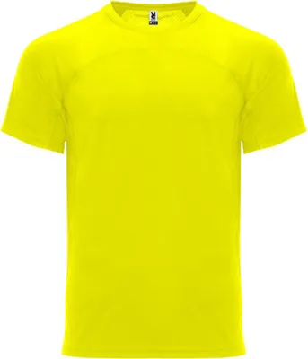 Produktbild von Roly CA6401 | Herren Monaco T-Shirt, schnelltrocknend, atmungsaktiv - Farbe: Fluor Yellow 221 - Größe: XL