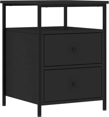 Obrázok produktu pre vidaXL Nočný stolík čierny 44x45x60 cm Materiál drevo
