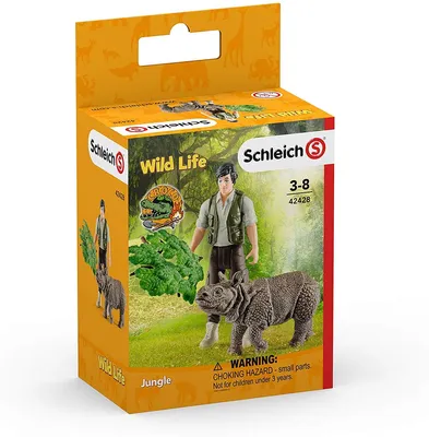 Produktbild von schleich WILD LIFE Ranger and Indian rhinoceros starter set, 3 Jahr(e), Mehrfarbig