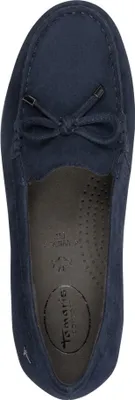 Produktbild von Tamaris Comfort Damen Slipper Leder Mokassin weit geschnitten 8-84600-44, Größe:40 EU, Farbe:Blau