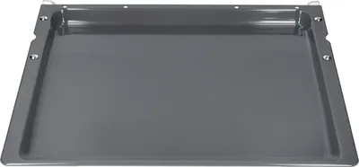 Produktbild von Backblech Kuchenblech Blech 431x370x24mm emailliert Siemens 00437875 Bosch Herd Backofen Mikrowelle Mikro HZ24110 HEZ341071 ActiveClean pyrolysefest grau mit Trägern