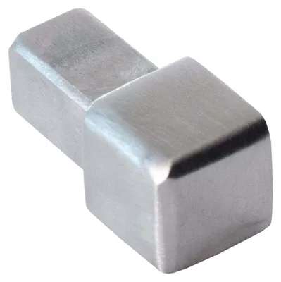Produktbild von Dalsys Endstück Fliesenprofil 8mm Quadratprofil Edelstahl gebürstet - Endkappe für Eckprofil Fliesenschiene - Fliesenprofil Zubehör