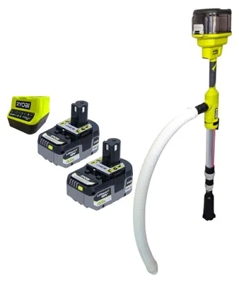 Produktbild von RYOBI RY18STPA-0 Akku Regenfasspumpe 18 V 3360 l/h + 2x Akku 5,0 Ah + Ladegerät