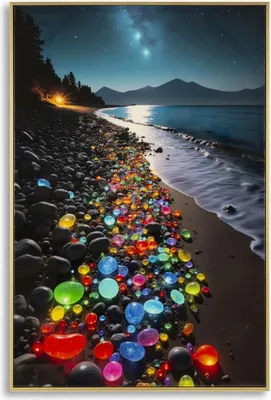 Obrázok produktu pre Nástenná maľba Colors lakovaná vrátane rámu -B- 70 x 100 x 4 cm