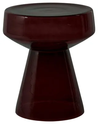 Zdjęcie produktu dla BELIANI Stolik przezroczysty ciemnobrązowy szkło 37 x 37 x 43 cm kawowy pomocniczy okrągły owalny nowoczesny kształt do salonu
