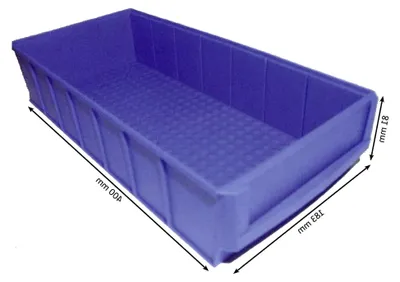 Produktbild von 15 Stück Industrieboxen 400x183x81mm blau