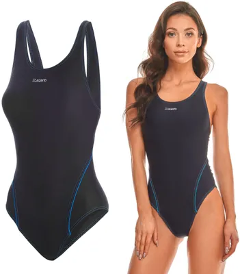 Produktbild von ZAGANO Badeanzug Damen MOALA schwarz Einteiler Bademode Schwimmanzug 38