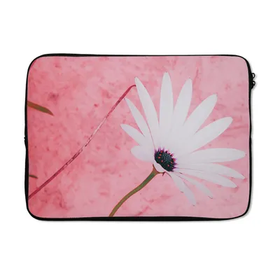 Produktbild von MuchoWow® Laptop Hülle 14 ZollBlumen - Rosa - Vintage Laptoptasche - Laptoptasche - Stoßsicher - Schutzhaube