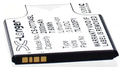 Produktbild von Akku für Alcatel TLI019B1 Li-Ion 3,8 Volt 2000 mAh schwarz.