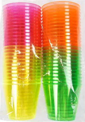 Produktbild von Bunte Plastikgläser 30 ml, 50 Stück