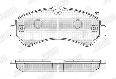 Produktbild von JURID Bremsbeläge Satz Hinten passend für MERCEDES-BENZ Sprinter 5-T Kastenwagen (907) 573889J