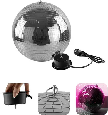 Obrázok produktu pre 20 cm motorizovaná zrkadlová guľa