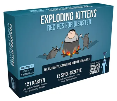 Zdjęcie produktu dla Asmodee Exploding Kittens: Recipes for Disaster, Gra karciana, Przyjęcie, 7 lat(a), 15 min, Gra rodzinna